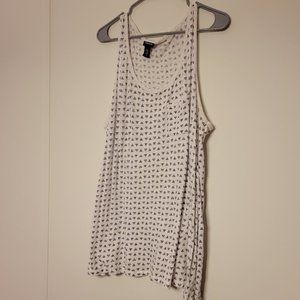 Torrid Size 3 Off-White Gray Triangle Pocket Slub Tank Top